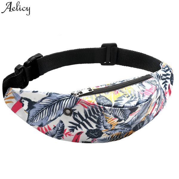 

aelicy waist bag women men waterproof printrd waist bag girls boys couple pillow zipper sport travel fitness belt chest
