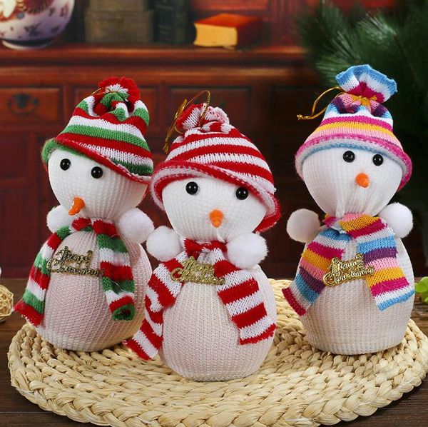 

cute snow man cover apple small bags christmas dinner table party decoration supplies xmas gifts for home family friend sn1629