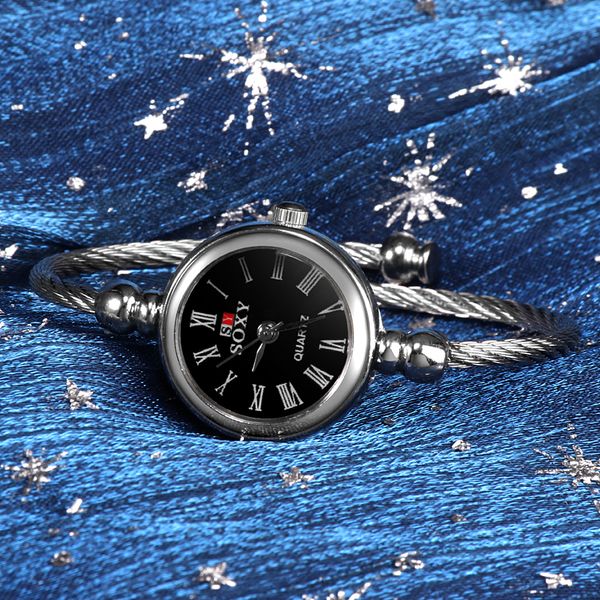 

женщины часы браслет часы из нержавеющей стали женские кварцевые наручные часы saati женщина часы 2019 платье часы, Slivery;brown