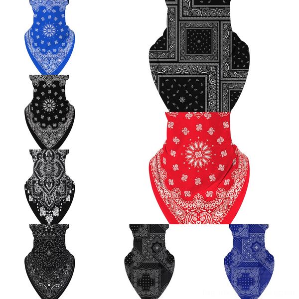

iosfv washable outdoor bicycle bandanas 3d digital cycling masks scarf headband scarf shipping protective face mask replace, Black