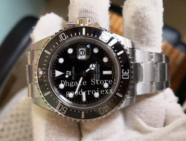 

мужские 43 мм bp завод 2813 механизм часы мужские автоматические часы мужчины вращающийся керамический безель погружение море 126600 стальны, Slivery;brown