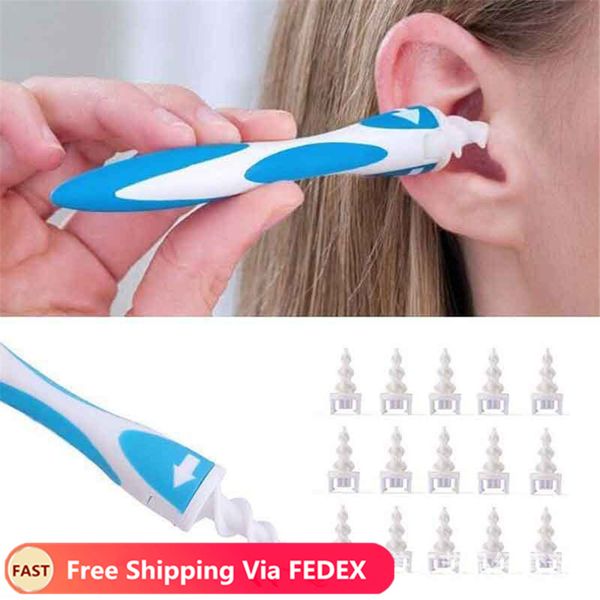 

ear cleaner 16 replacement tips set earpick easy wax remover spiral earwax health hearing aid care supply tools