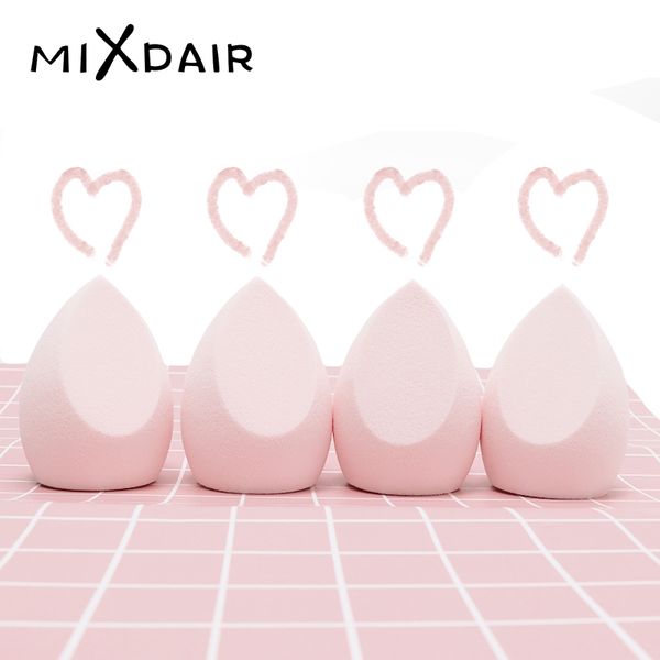 

mixdair 4pcs cosmetic puff makeup sponge water drop shape foundation concealer cream blending face powder puff wet dry dual use