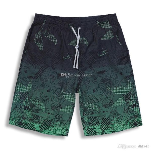 

2019 mens designer pants mens casual shorts designer mens leaf print beach shorts green blue summer sports shorts s-3xl, White;black