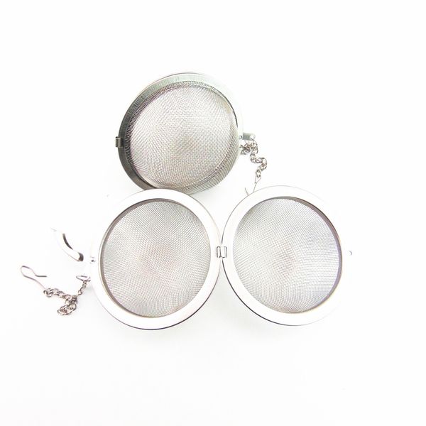 

304 leaf tea maker infuser ball filter stainless steel strainer mesh bag loose leaf stir with chain season bag wholesale