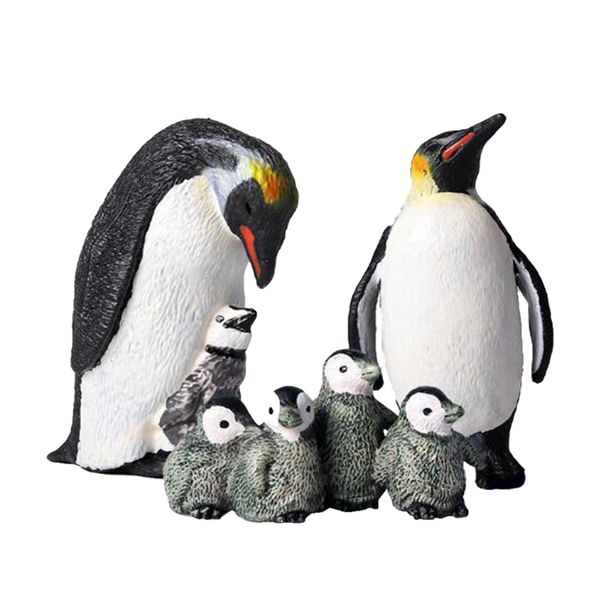 

collectible animal penuins family figurines miniatures home ornaments decor