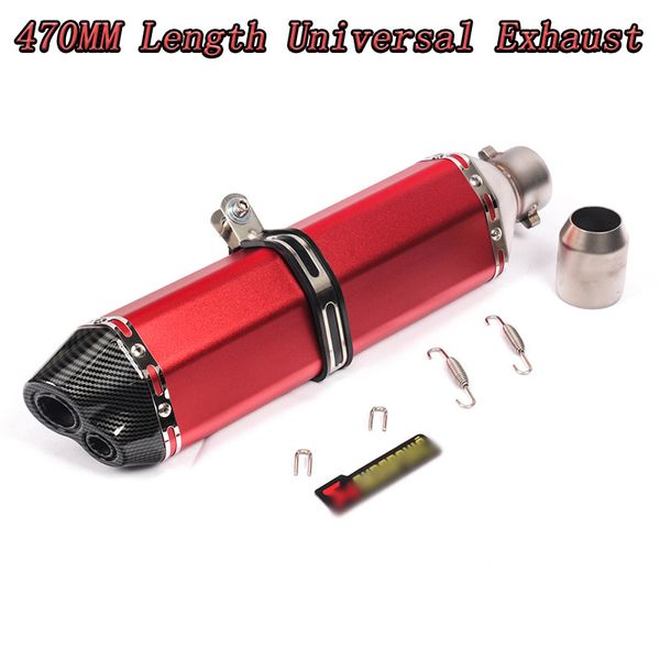 

470mm length universal motorcycle exhaust pipe escape moto atv scooter pit bike for yamaha nmax fz6 cb400 db killer
