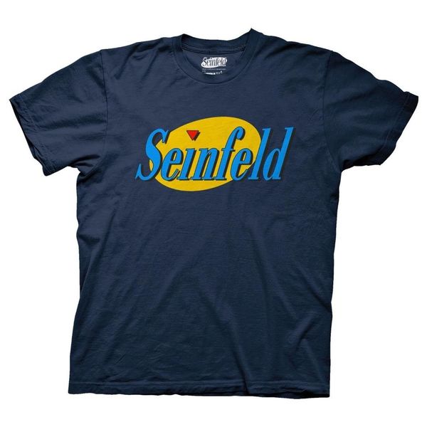 

seinfeld logo funny tv t shirt, White;black