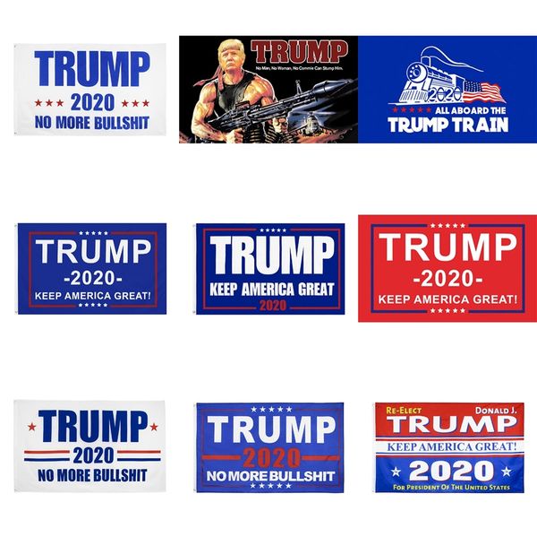 

5 styles trump 2020 flag donald trump flag keep america great donald for president campaign train banner 90*150cm garden flags fhh7-1988 #38
