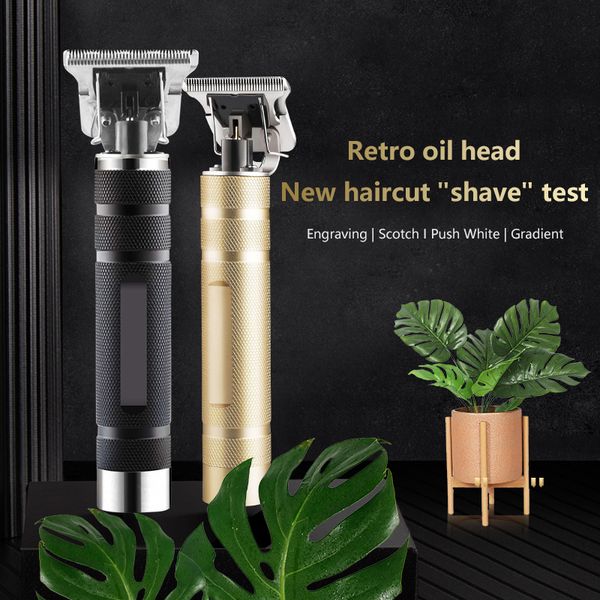 

usb aluminum tube oil head electric hair clipper scissors carved household electric fader machine silent hair trimmer razor