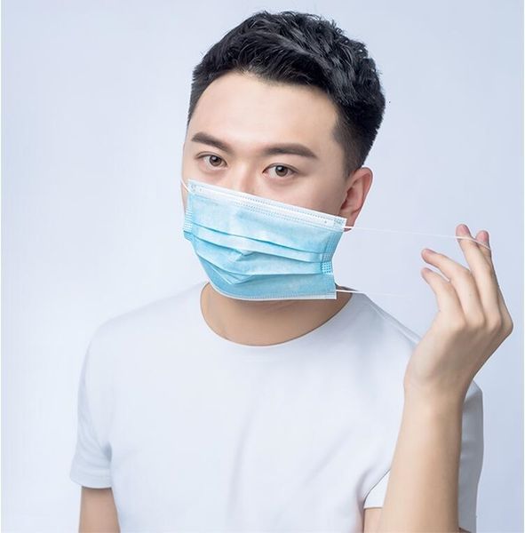 

in stock non woven face3 layers earloop dust face masks shipping dhl ship mask within 24hours qpi0
