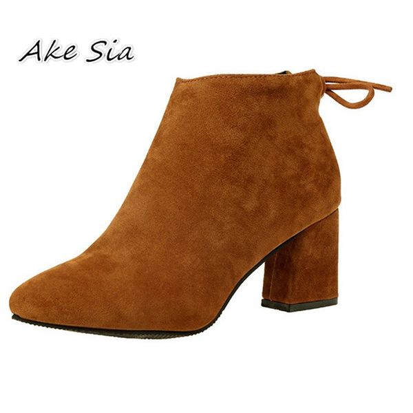 

women's casual shoes botas de moda high-heeled thick with bare boots fashion classic women's booties 43 yards s070, Black