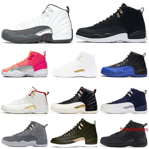 

2020 12 men basketball shoes 12s dark grey game royal reverse taxi mens trainers sports sneakers 7-13 new arrival