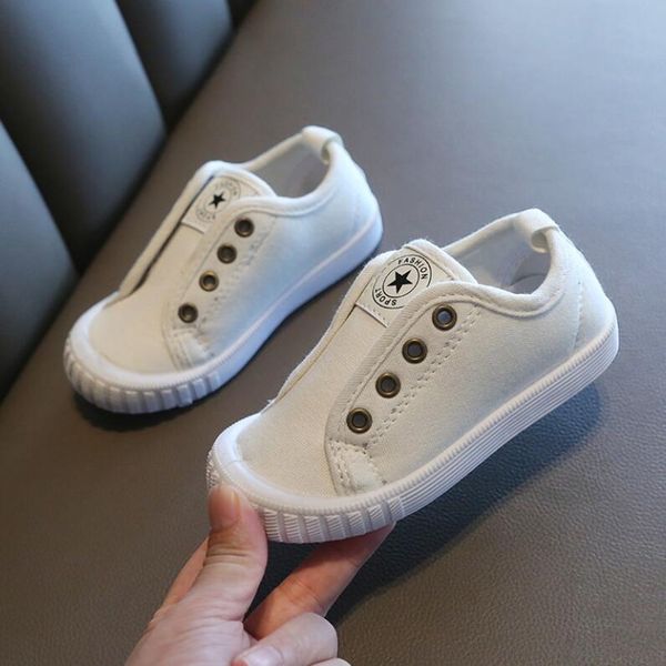 

2020 new children canvas shoes girls sneakers breathable fashion kids shoes for boys casual sport student runing, Black