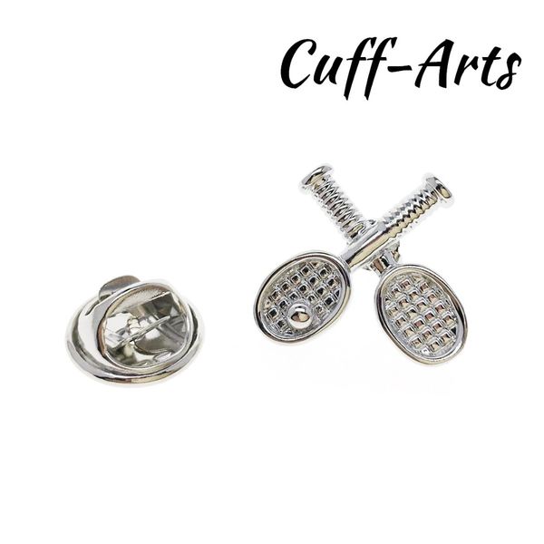 

lapel pin for men pins and brooches tennis racquets badge brooch jewelry with gift box by cuffarts p10145, Gray