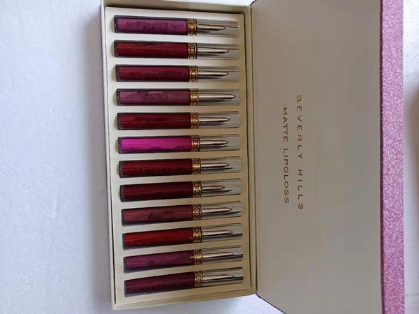 

марка блеск для губ макияж набор 12шт антипригарным кубок блеск для губ kit марка косметика водонепроницаемая помада долговечны губы красоты