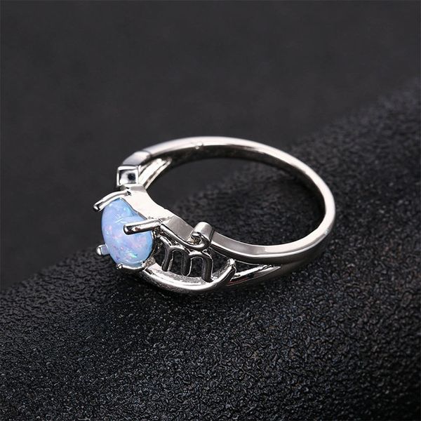 

wholesale--shaped big gemstone opal ring love mom rings fashion mother's day and mother's birthday gift, Golden;silver