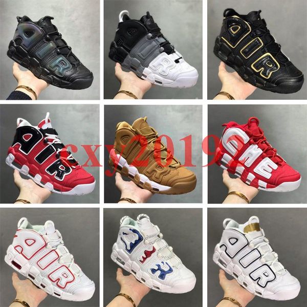 

2019 Новый 96 QS Olympic Varsity Maroon Больше мужских баскетбольных кроссовок 3M Scottie Pippen Uptempo Chicago Спортивные кроссовки Размер 7-12