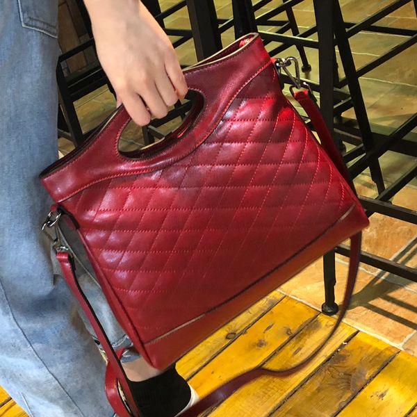 

women's bag 2019 new women's bag fashion lingge retro handbag
