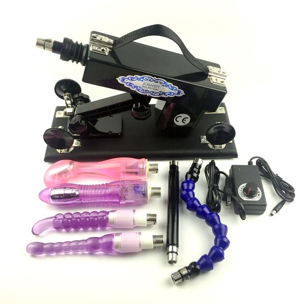 

enmachine for women with four dildos folding rod ,europe,au,usa adapter automatic retractable pumping gun a5-007