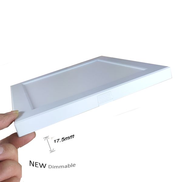 

100-120 в 230 в 240 в новый квадратный затемнения ультратонкий светодиодный потолочный светильник 18 вт 1600lm-1800lm