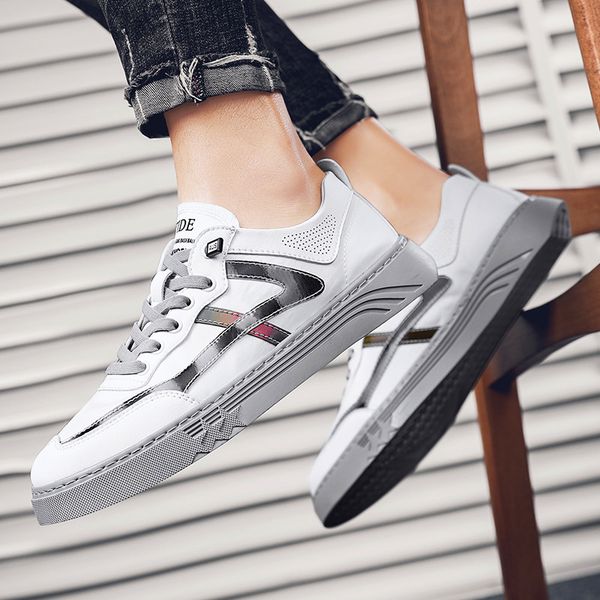 

men's jogging shoes breathable sports shoes men's comfortable mesh breathable microfiber leather cloth sneakers, Black