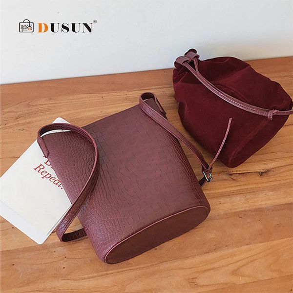

multipurpose alligator bucket bag for women casual vintage pu leather messenger bags ladies large capacity crossbody bag ins