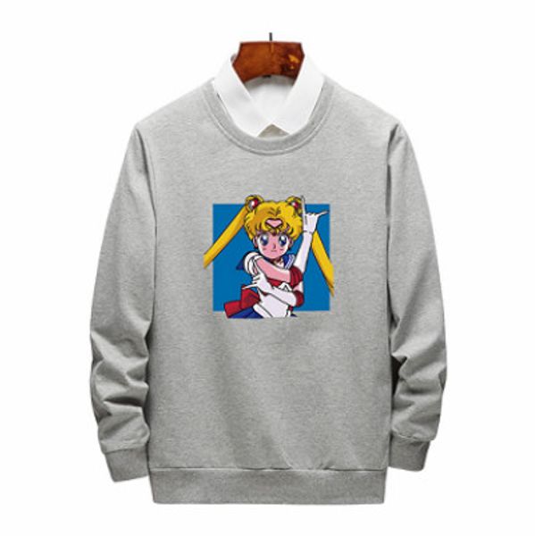 

mens and womens designer sweatshirt boys solid color womens cartoon print clothes youth casual clothes sailor moon 2020 ng, Black