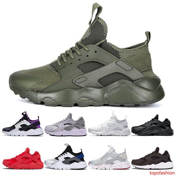 

huarache 1.0 4.0 mens womens running shoes triple white black red grey huaraches outdoor runner sport trainers sneakers size 36-45