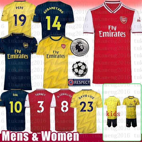 

pepe aubameyang lacazette bellerin d.ceballos torreira ozil xhaka iwobi soccer jersey arsena football, Black;yellow