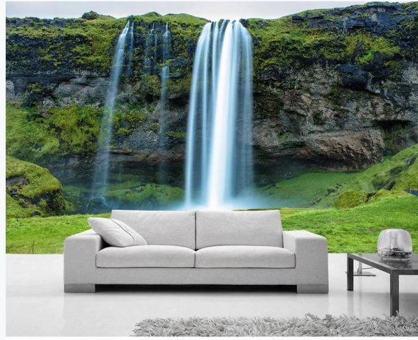 photo carta da parati per le pareti Cascata nuovo fortunato paesaggio moderno sfondo estetica dipinto murale cinese