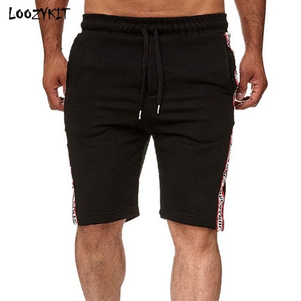 

loozykit 2019 summer men drawstring beach shorts athletic workout elastic fitness jogging pockets solid sports swim trunk
