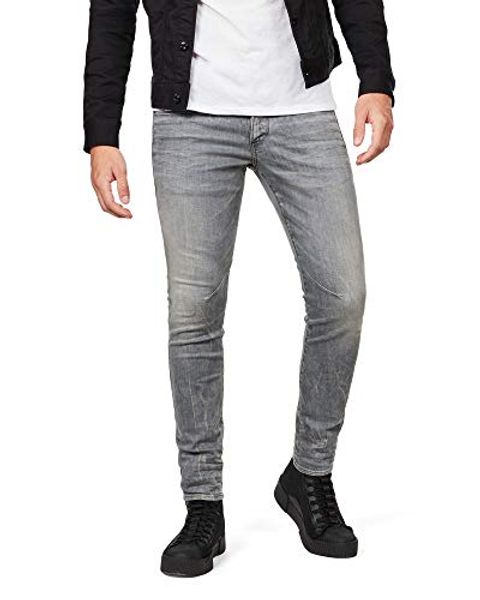 

g-star mens d-staq five-pocket skinny in wess grey super stretch medium vintage, Blue