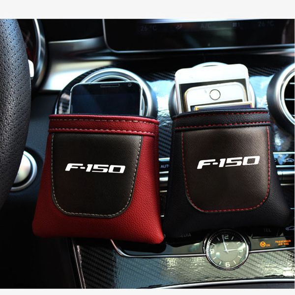 

for f150 f-150 pu leather car air vent stow tidy storage