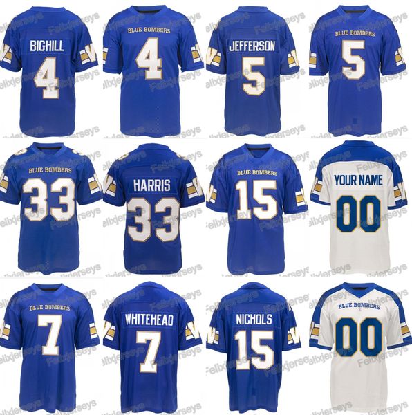 

4 adam bighill winnipeg blue bombers football jersey willie jefferson zach collaros billy hall matt nichols tavaris harrison dru brown noah, Black;red