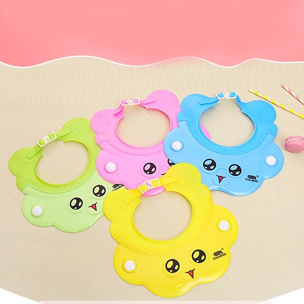 

silicone shampoo cap baby bath adjustable shower hat sofry ear protection children shower cap bath & shower product baby hat