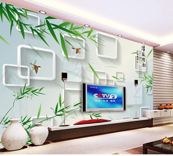 

пользовательские обои 3d breeze bamboo rhyme 3d box гостиная спальня фон настенные росписи обои
