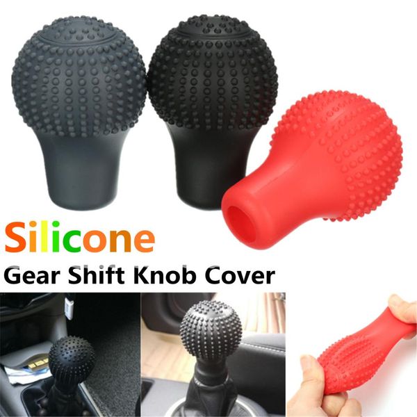 

universal soft bump silicone nonslip car gear shift knob stick cover protector gear head shift knob handbrake covers