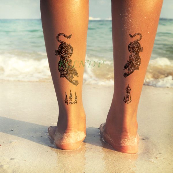 

waterproof temporary tattoo sticker tiger leopard animal big size fake tatto flash tatoo tatouage temporaire for women girl men