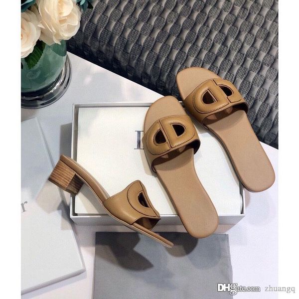 

est summer slides d-club mules beach indoor flat slippers fashion women black camel blue denim white calfskin slippery casual sandals