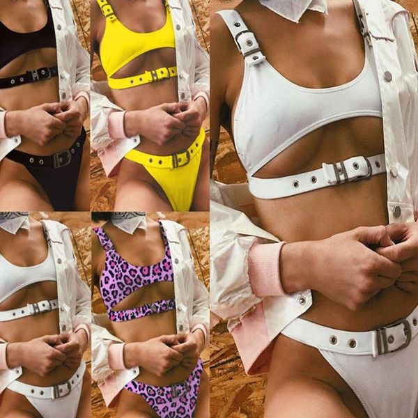 

bikini women's swimsuit leopard print, White;black