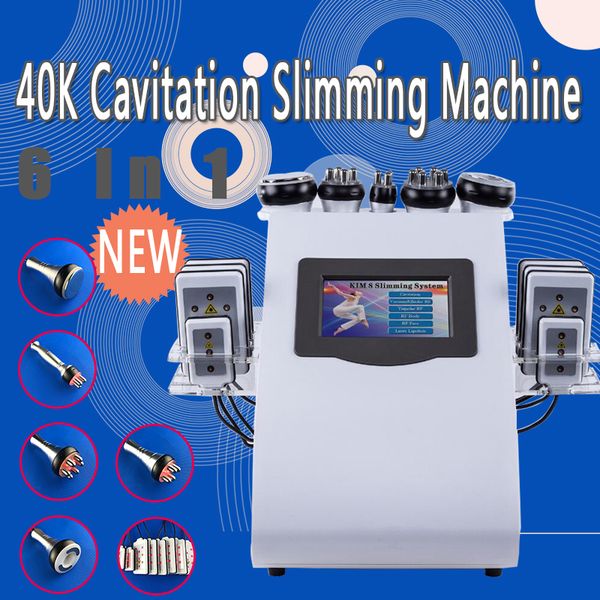 

new arrival 6 in 1 ultrasonic cavitation vacuum radio frequency beauty machine for weight loss slimming machine