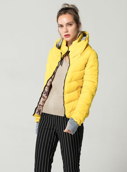 

womens jacket jackets women yellow autumn winter jacket stand collar padded female basic jacket outerwear coat chaqueta mujer ficusrong, Black;brown