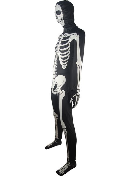 Fashion-Donnie Darko Skeleton Crânio Traje Halloween Cosplay Costume Horror Sci-Fi Drama Make-up Macacão