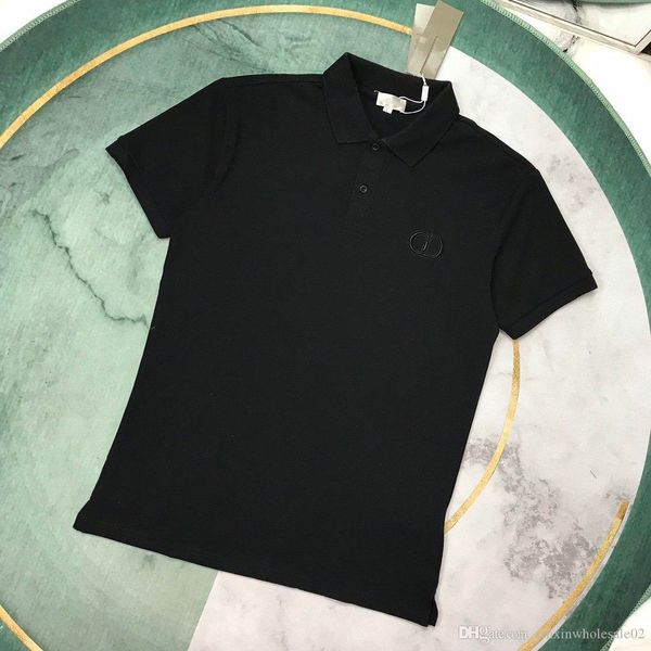 

2020 french spring and summer latest fashion letter printing casual t-shirt men and women black white gray blend cotton t-shirt, White;black