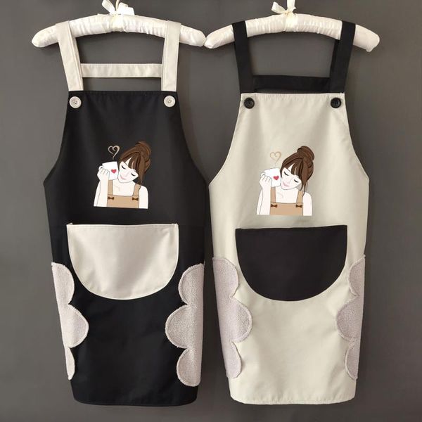 

stylish and cute japanese apron waterproof and oil-proof home kitchen