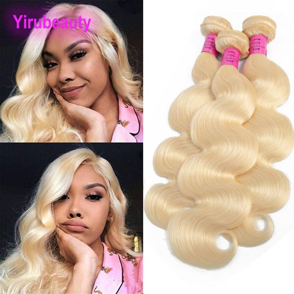 

indian human hair raw virgin hair 3 bundles yirubeauty straight 613# blonde straight indian hair extensions weaves, Black