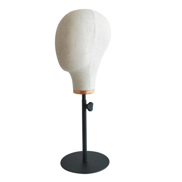 

54cm mannequin head with support for sustainable store presentation, White