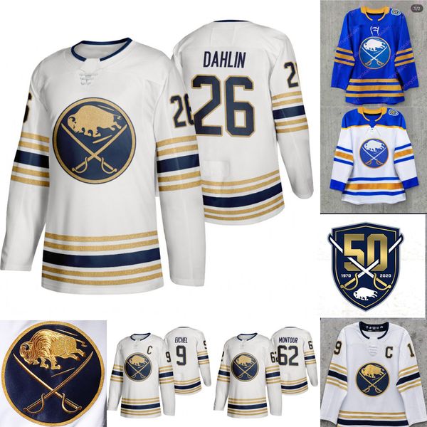 

53 jeff skinner buffalo sabres 50th season third jersey jack eichel montour rasmus dahlin rasmus ristolainen carter hutton zach bogosian, Black;red