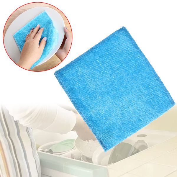

5pcs/pack gifts high efficient anti-grease dish cloth bamboo fiber washing towel magic kitchen scouring pad cleaning wiping rags